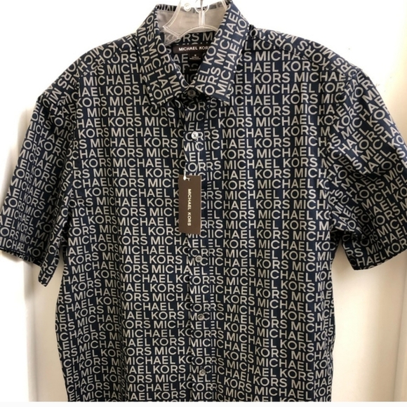 🤩New with tags authentic MK men's button down casual shirt size M - Picture 2 of 8